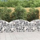 Decoratieve tuinbarrière van gegalvaniseerd ijzer met versterkte schanskorfhaken - 150 x 50 x 60/80 cm / 1
