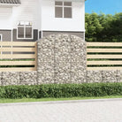 Decoratieve tuinbarrière van gegalvaniseerd ijzer met versterkte schanskorfhaken - 150 x 50 x 160/180 cm / 1