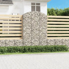 Decoratieve tuinbarrière van gegalvaniseerd ijzer met versterkte schanskorfhaken - 150 x 50 x 220/240 cm / 1