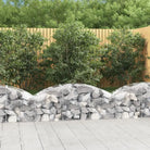 Decoratieve tuinbarrière van gegalvaniseerd ijzer met versterkte schanskorfhaken - 150 x 50 x 40/60 cm / 1