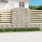 Decoratieve tuinbarrière van gegalvaniseerd ijzer met versterkte schanskorfhaken - 200 x 30 x 220/240 cm / 1