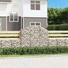 Decoratieve tuinbarrière van gegalvaniseerd ijzer met versterkte schanskorfhaken - 150 x 50 x 120/140 cm / 1