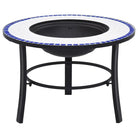 Decoratieve vuurkorf voor sfeer en warmte in tuin of terras - Blauw en wit - Haarden