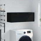 Decoratieve wandkast van bewerkt hout voor binnen en opbergruimte - Zwart / 100 x 36.5 x 35 cm / 1 - Opbergkasten &