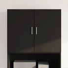 Decoratieve wandkast van bewerkt hout voor een stabiele inrichting - Zwart / 1 - Dressoirs & buffetkasten