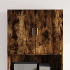 Decoratieve wandkast van bewerkt hout voor een stabiele inrichting - Gerookt eiken / 1 - Dressoirs & buffetkasten