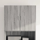 Decoratieve wandkast van bewerkt hout voor een stabiele inrichting - Grijs sonoma / 1 - Dressoirs & buffetkasten
