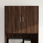 Decoratieve wandkast van bewerkt hout voor een stabiele inrichting - bruin eikenkleur / 1 - Dressoirs & buffetkasten