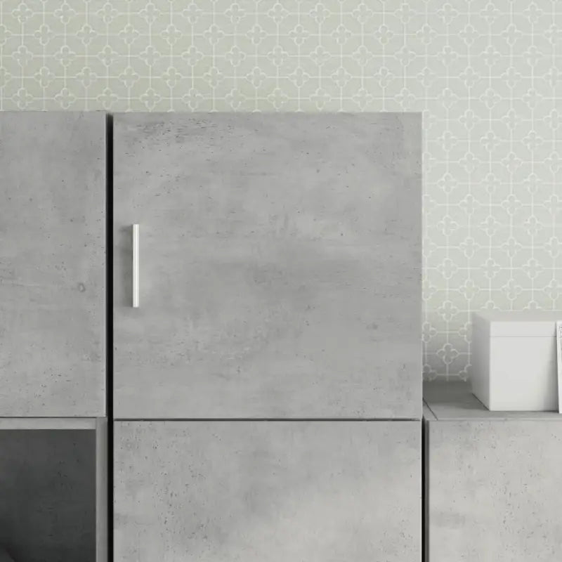 Decoratieve wandkast van bewerkt hout voor een stevige en stijlvolle uitstraling - Betongrijs / 1 - Dressoirs &