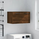 Decoratieve wandkast van bewerkt hout voor in je interieur - bruin eikenkleur / 60 x 36.5 x 35 cm / 1 - Opbergkasten &