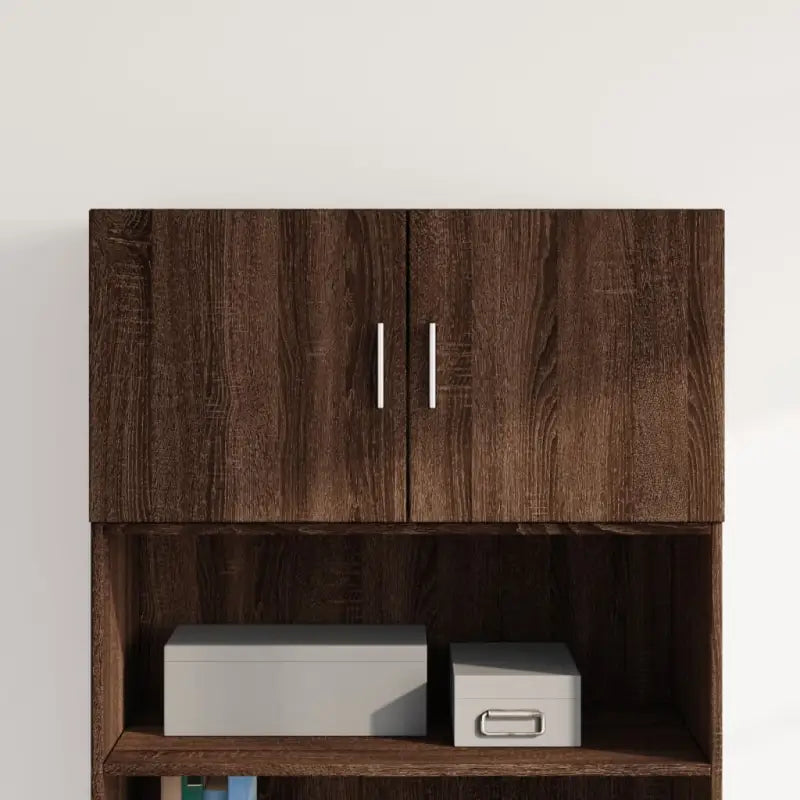 Decoratieve wandkast van bewerkt hout voor in je interieur - bruin eikenkleur / 1 - Dressoirs & buffetkasten