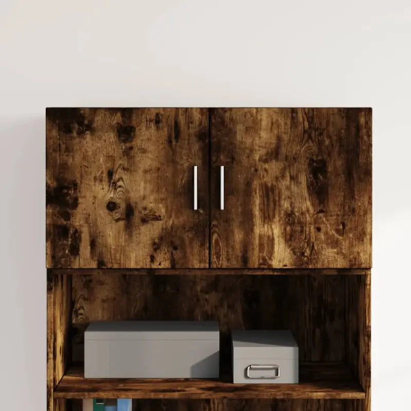Decoratieve wandkast van bewerkt hout voor in je interieur - Gerookt eiken / 1 - Dressoirs & buffetkasten