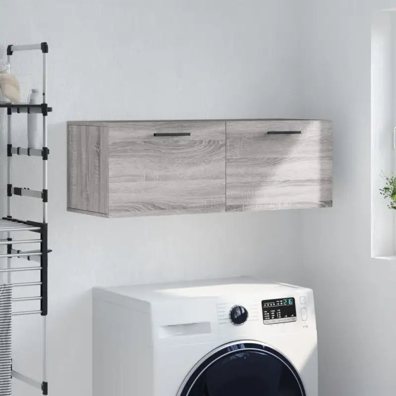 Decoratieve wandkast van bewerkt hout voor in je interieur - Grijs sonoma / 100 x 36.5 x 35 cm / 1 - Opbergkasten &