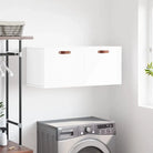 Decoratieve wandkast van bewerkt hout voor in je interieur - Hoogglans wit / 80 x 36.5 x 35 cm / 1 - Opbergkasten &