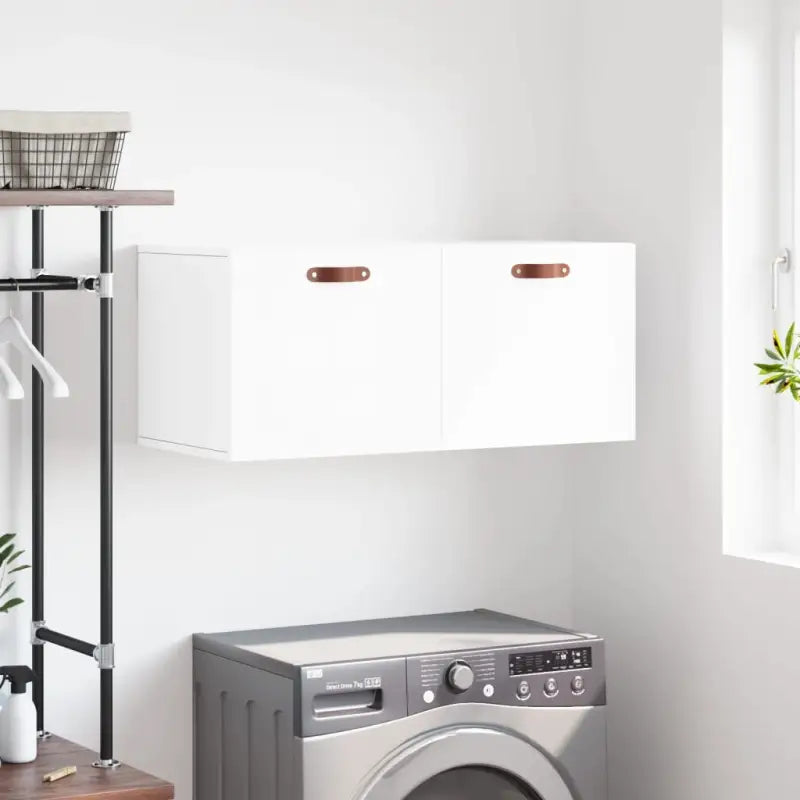 Decoratieve wandkast van bewerkt hout voor in je interieur - Hoogglans wit / 80 x 36.5 x 35 cm / 1 - Opbergkasten &