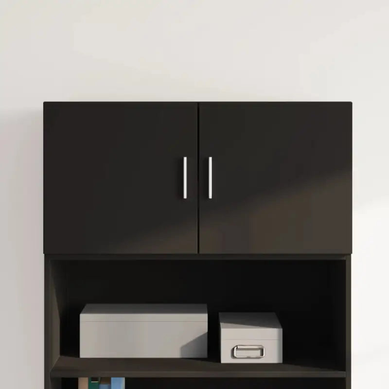 Decoratieve wandkast van bewerkt hout voor in je interieur - Zwart / 1 - Dressoirs & buffetkasten