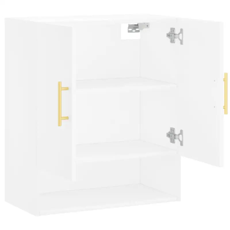 Decoratieve wandkast van bewerkt hout voor praktische opbergruimte - Wit / 1 - Opbergkasten & lockerkasten