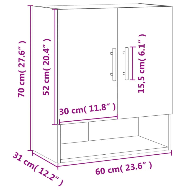 Decoratieve wandkast van bewerkt hout voor praktische opbergruimte - Opbergkasten & lockerkasten