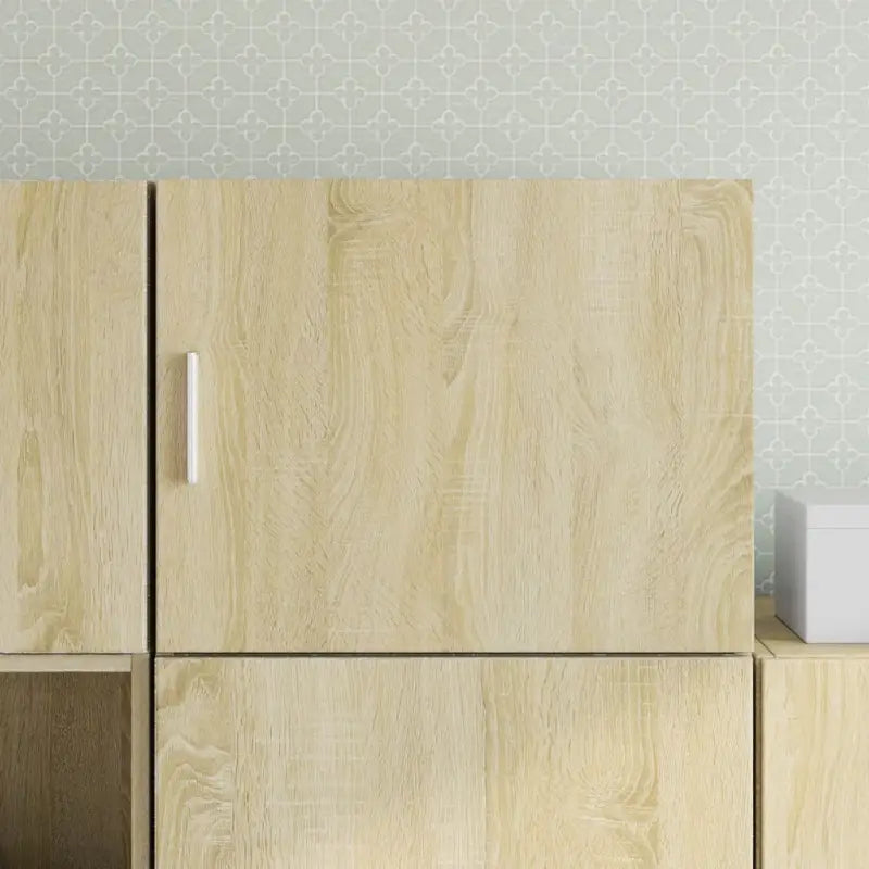 Decoratieve wandkast van bewerkt hout voor stijl en functionaliteit - Sonoma eiken / 1 - Dressoirs & buffetkasten