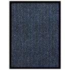 Deurmat met gestreept grijs en naaldvilt oppervlak voor vuilpreventie - Blauw / 60 x 80 cm / 1 - Deurmatten