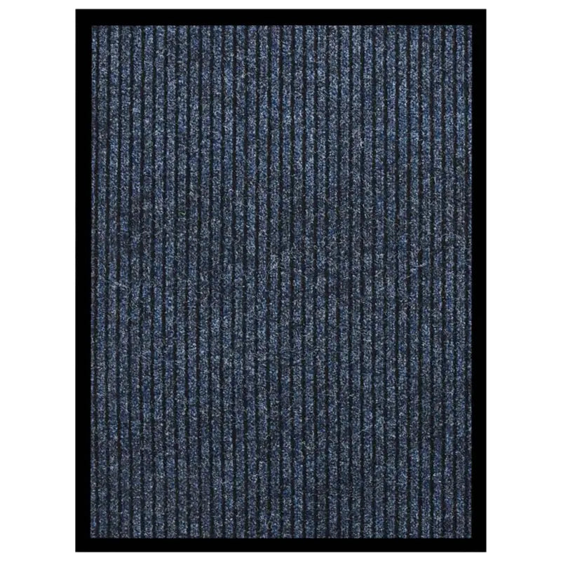 Deurmat met gestreept grijs en naaldvilt oppervlak voor vuilpreventie - Blauw / 60 x 80 cm / 1 - Deurmatten