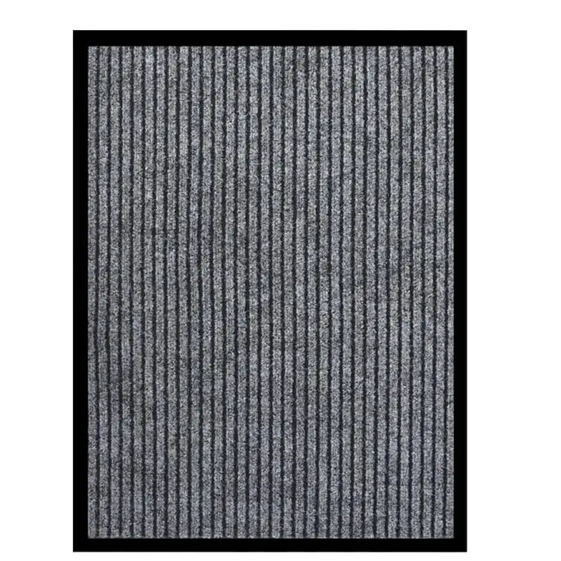 Deurmat met gestreept grijs en naaldvilt oppervlak voor vuilpreventie - Grijs / 60 x 80 cm / 1 - Deurmatten