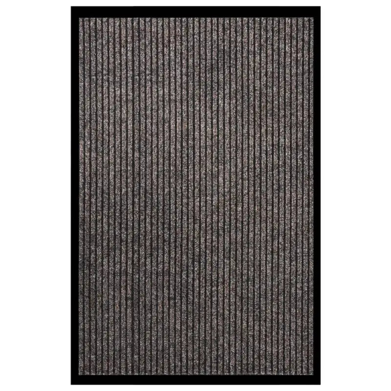 Deurmat met gestreept grijs en naaldvilt oppervlak voor vuilpreventie - Beige / 80 x 120 cm / 1 - Deurmatten