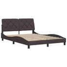 Donkerbruin bedframe met ademend vermogen en comfortabel polyesterstof - Bedden & bedframes
