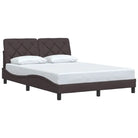 Donkerbruin bedframe met ademend vermogen en comfortabel polyesterstof - Bedden & bedframes