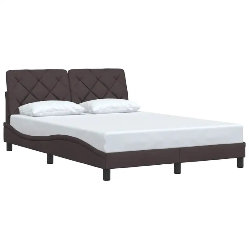 Donkerbruin bedframe met ademend vermogen en comfortabel polyesterstof - Bedden & bedframes