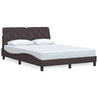 Donkerbruin bedframe met ademend vermogen en comfortabel polyesterstof - Bedden & bedframes