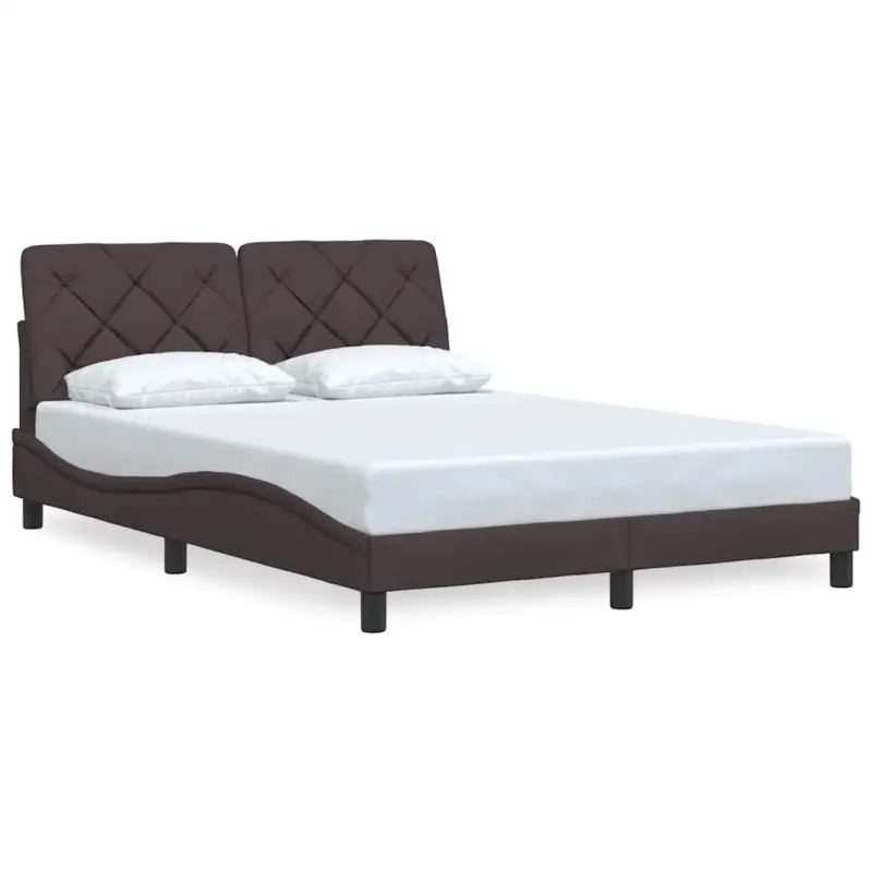 Donkerbruin bedframe met ademend vermogen en comfortabel polyesterstof - Bedden & bedframes