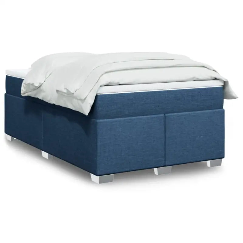 Donkerbruin boxspringbed met ademend vermogen en zachte materiaal vulling - Blauw / 120 x 190 cm - Bedden & bedframes