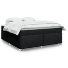 Donkerbruin boxspringbed met ademend vermogen en zachte materiaal vulling - Zwart / 180 x 200 cm - Bedden & bedframes