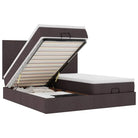 Donkerbruin ottomaans bed met ruime opbergruimte en comfort - Bedden & bedframes