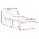 Donkergrijs bed met multiplex lattenbodem en 22d pu-schuim matras - Bedden & bedframes