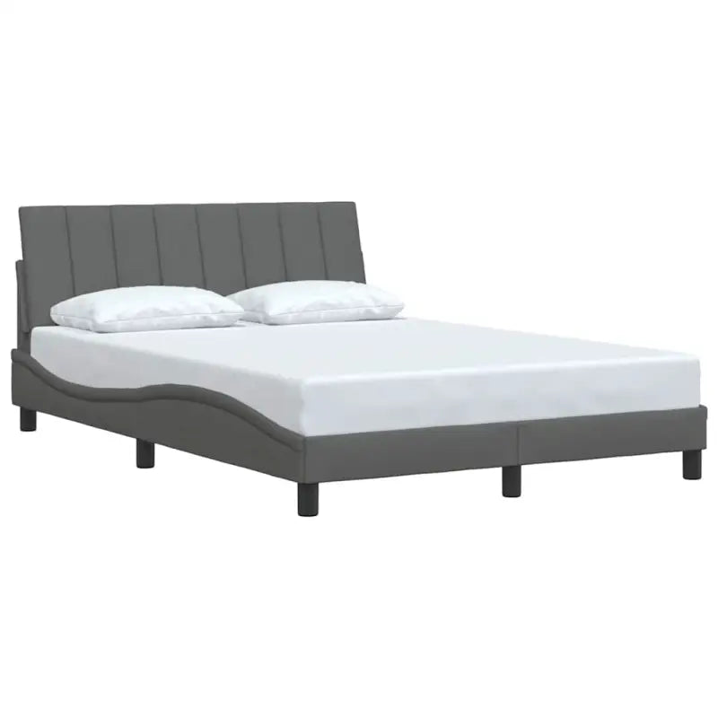 Donkergrijs bedframe met ademend vermogen en duurzaam polyester doek - Bedden & bedframes