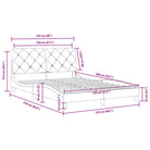 Donkergrijs bedframe met hoofdeinde en multiplex lattenbodem - Bedden & bedframes