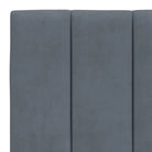 Donkergrijs bedframe met hoofdeinde en multiplex lattenbodem - Bedden & bedframes