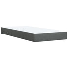 Donkergrijs boxspringbed met ademend vermogen en duurzaam polyester materiaal - Bedden & bedframes