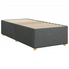 Donkergrijs boxspringbed met ademend vermogen en duurzaam polyester materiaal - Bedden & bedframes