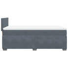 Donkergrijs boxspringbed met zacht fluweel en comfortabel vulling - Bedden & bedframes