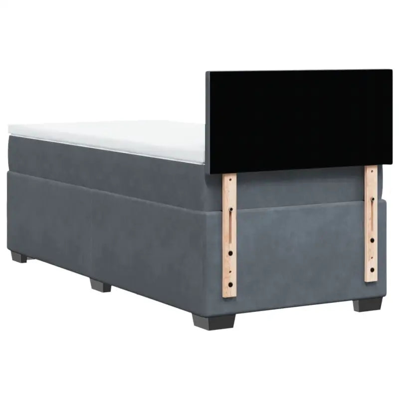Donkergrijs boxspringbed met zacht fluweel en comfortabel vulling - Bedden & bedframes