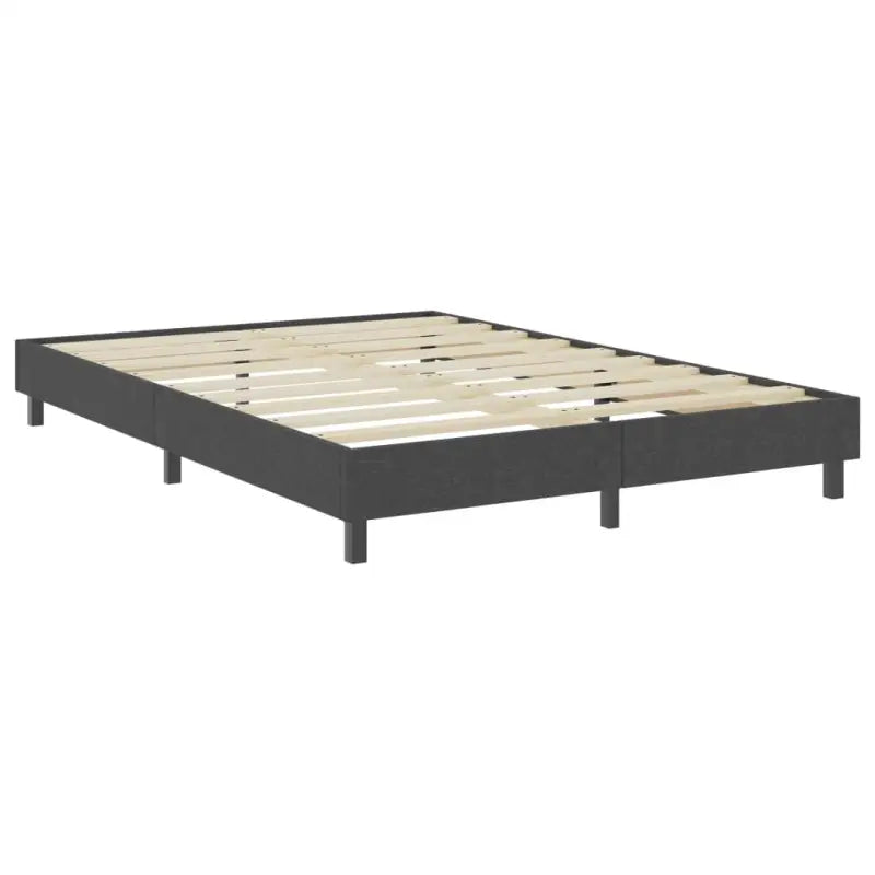 Donkergrijs materiaal boxspring met elegant ontwerp voor slaapkamer - Bedden & bedframes
