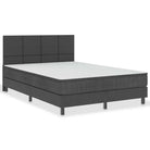 Donkergrijs materiaal boxspring met elegant ontwerp voor slaapkamer - Bedden & bedframes