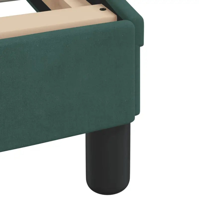 Donkergroen bedframe met LED-verlichting en multiplex lattenbodem - Bedden & bedframes