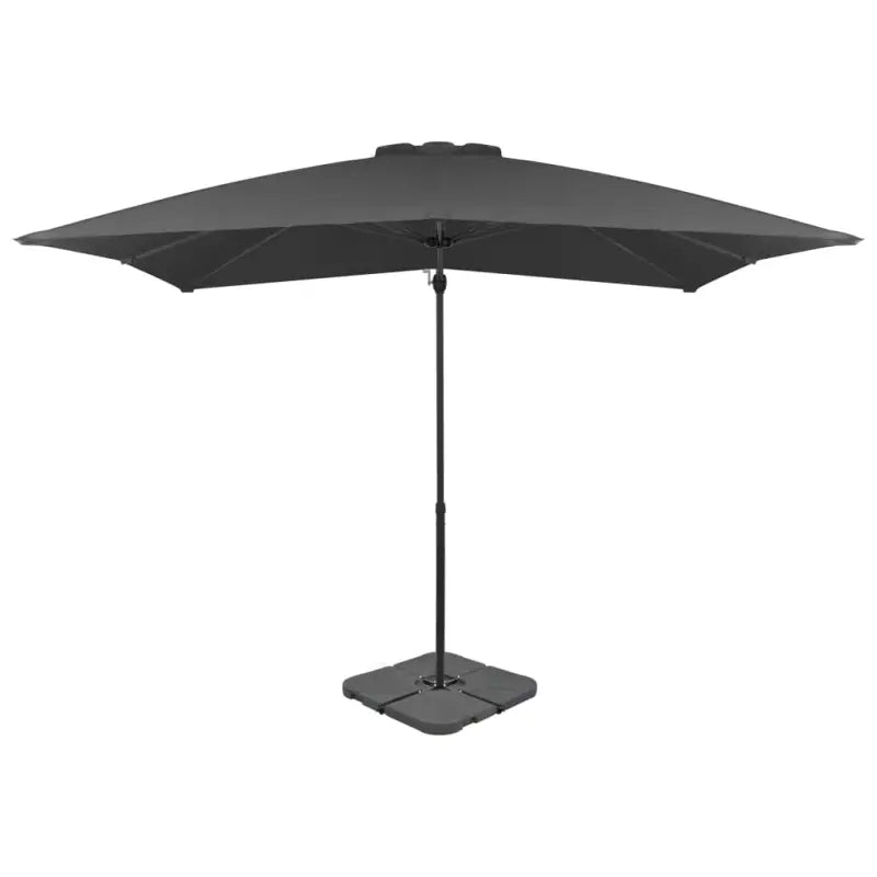 Draagbare parasol met aluminium frame en uv-bestendig doek - Antraciet / 1 - Parasols en zonneschermen