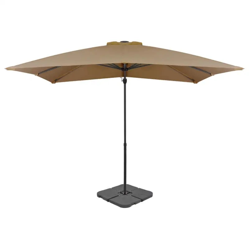 Draagbare parasol met aluminium frame en uv-bestendig doek - Taupe / 1 - Parasols en zonneschermen