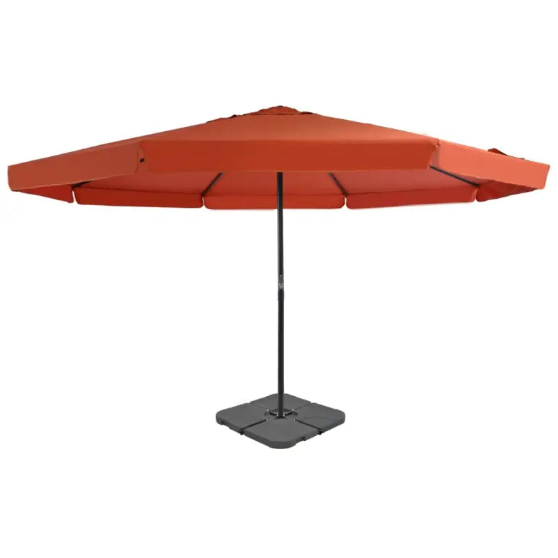 Draagbare voet parasol met UV-bestendig doek en stevig aluminium frame - Terracotta / 1 - Parasols en zonneschermen