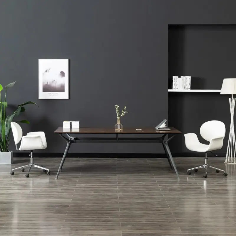 Draaibare Eetkamerstoel met Modern Ontwerp - Wit / 1 - Eetkamerstoelen